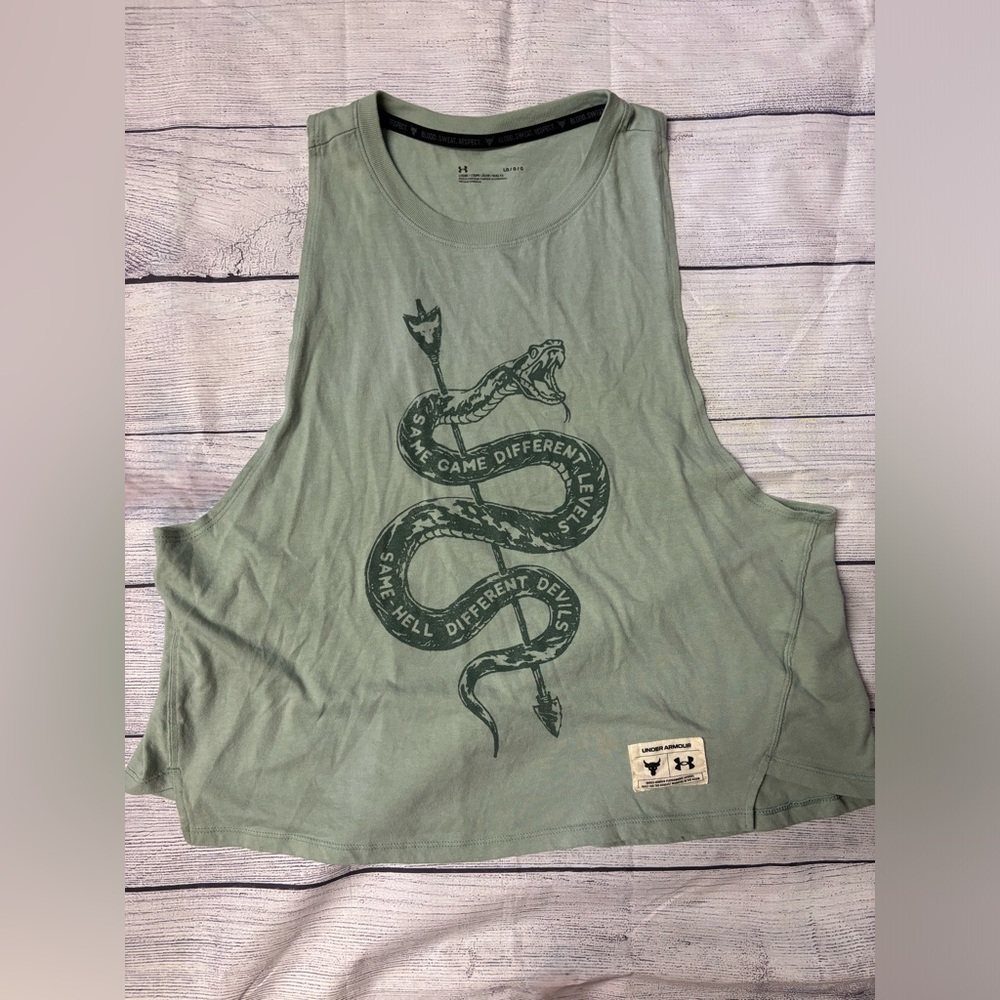 Under Armour Green Muscle Tee with Snake Graphic